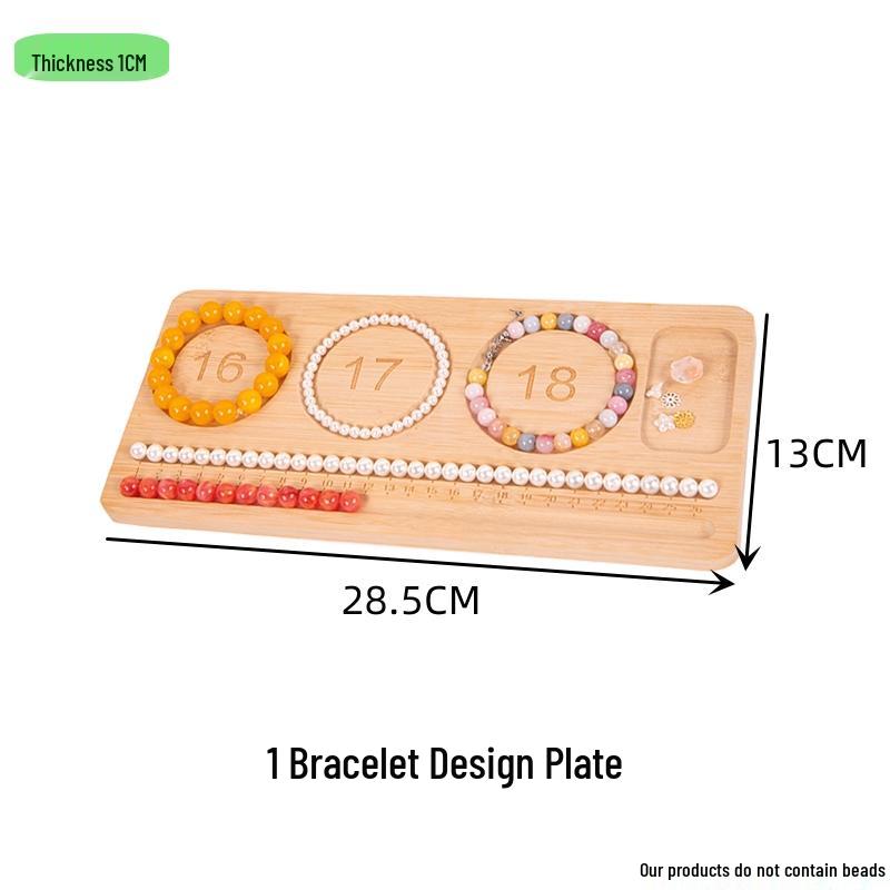Бамбуковая деревянная доска для бисероплетения: Поднос-дисплей для браслетов и ожерелий своими руками