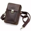 Men's Retro Crazy Horse Leather Crossbody Phone Waist Bag
