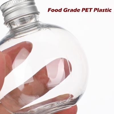 10Pcs Bulb Shaped Juice Bottles Anti Leak Design Transparent Pet Multi Purpose Beverage Containers Juice Bottles
