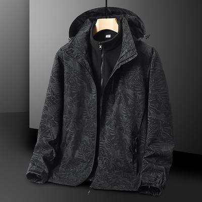 2023 Autumn and Winter New Three-in-one Removable Sports Outdoor Jacket Men's and Women's Autumn and Winter Camouflage Two-piece Set