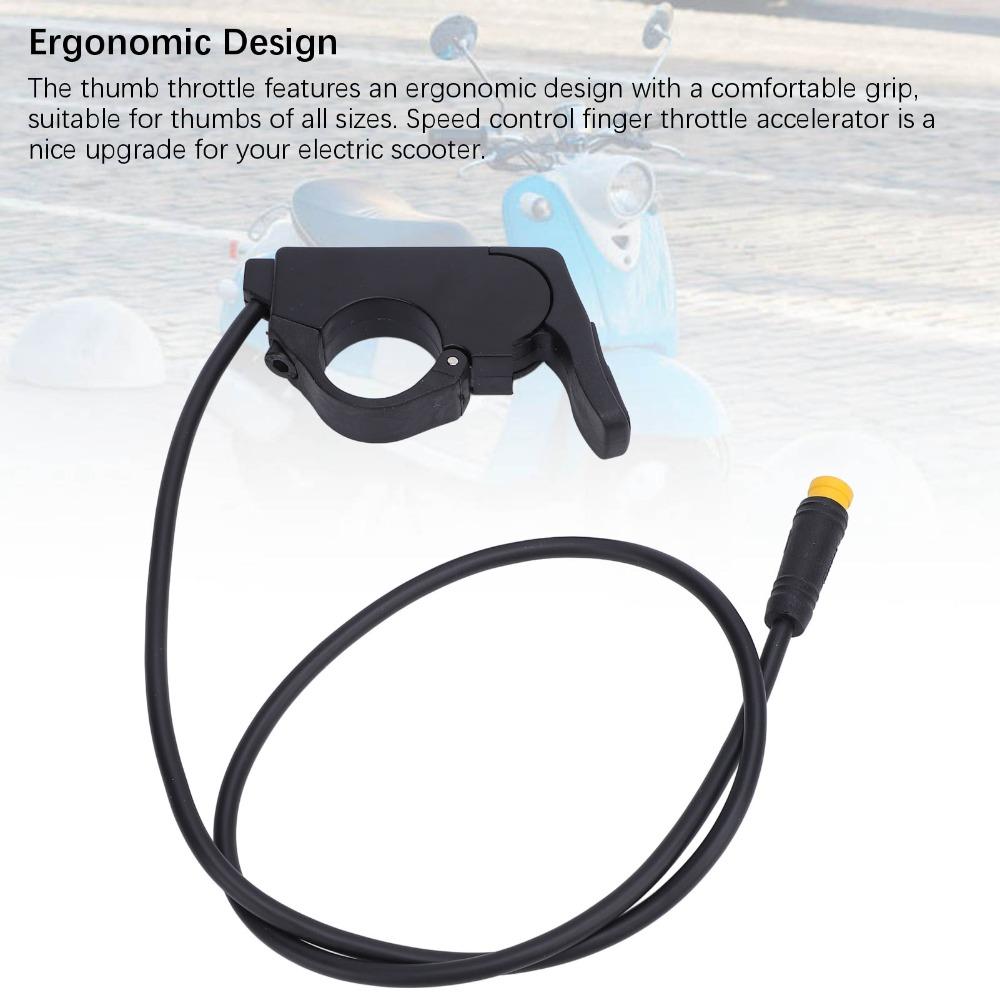 Acceleratore a Dita Elettrico per Bicicletta 140X Acceleratore a Pollice a 3 Pin Acceleratore per Scooter Elettrico Bicicletta Elettrica