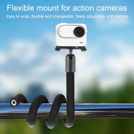 Flexible Tripod for DJI Osmo Pocket 3/Action 4 Bendable Octopus Legs with Secure Grip Versatile Mount for Vlogging Skateboarding