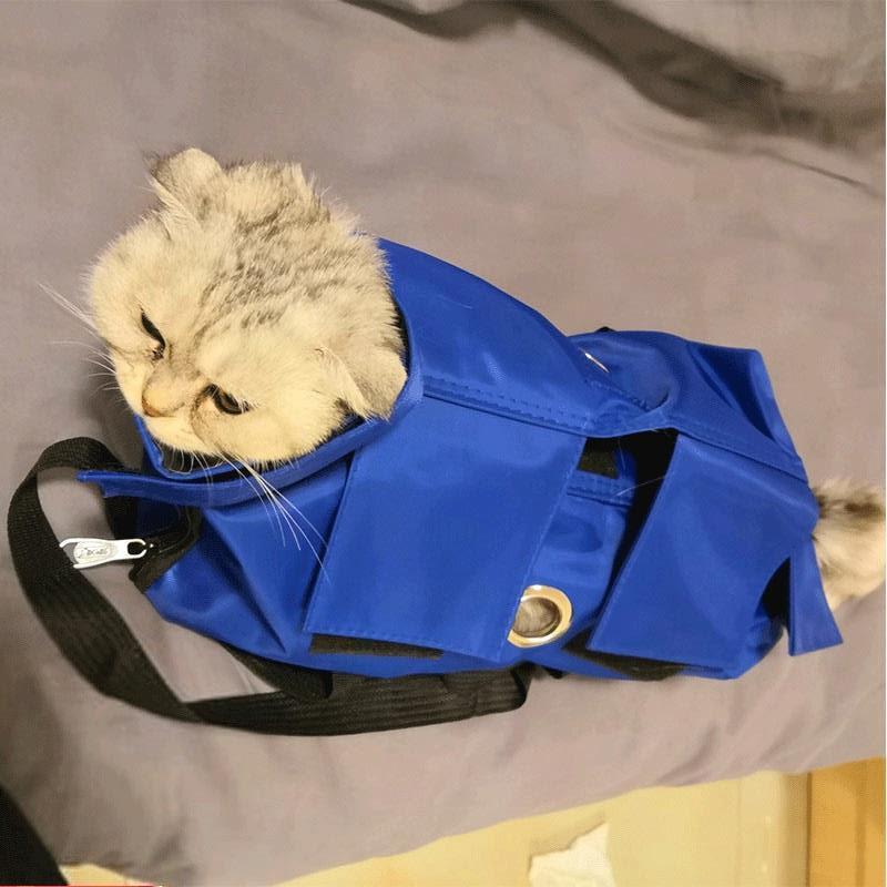 Adjustable Cat Carrier Bag Pet Four Legs Fixed Double Shoulder Dog Backpack Breathable Portable  Inject Anti-bite Carrier