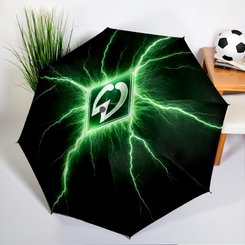 Green Bremen Emblem Automatic Folding Umbrella - 8-Rib Travel Umbrella with Auto Open/Close & Portable, Gift for Christmas, Birthdays