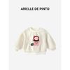 French Arielle De Pinto Girls' Sweatshirt Winter Style Cartoon Fleece Sweatshirt Korean Style Fashionable and Cute Sweater
