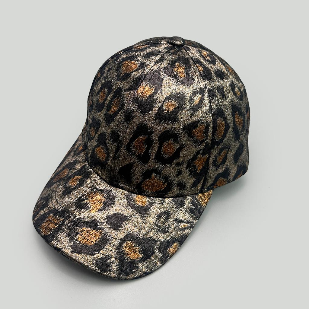 Retro Personalized Leopard Print Baseball Cap Men'S And Women'S Hard Top Sunshade Print Street Cross-Border Cap