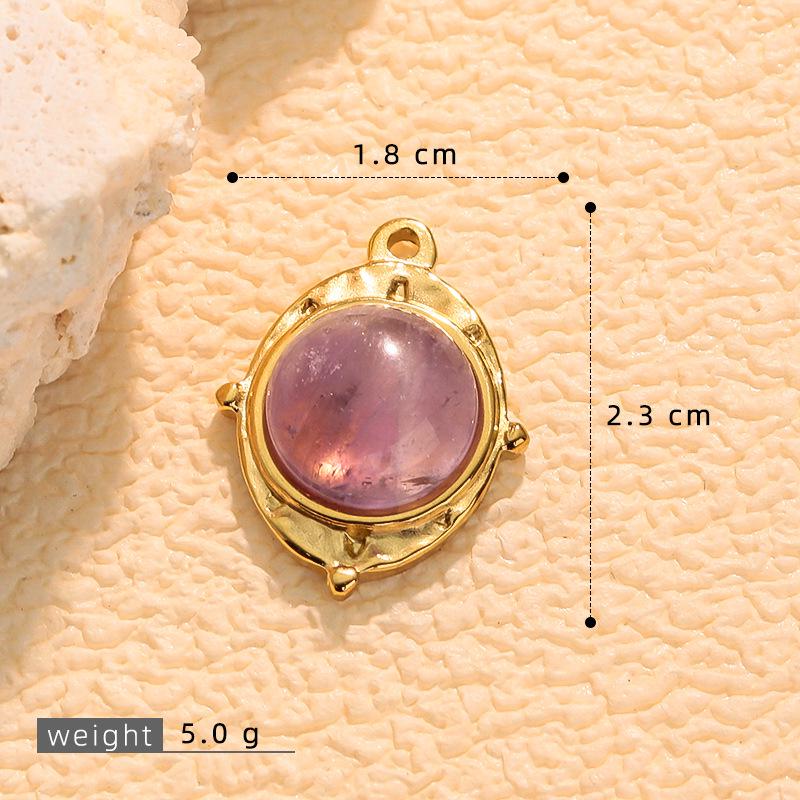 Maillard Style Multicolor Natural Stone Oval and Irregular Pendant, Necklace, Earrings, and Bracelet Accessories