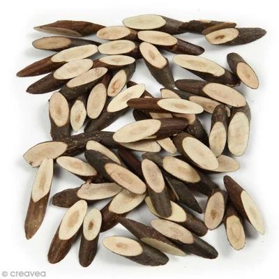 Dekorative Unterlegscheiben - Creotime - Abgeschrägt - 3 cm - 230 g - Braunes Holz