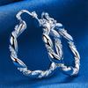 1 pair 925 sterling silver 30mm twisted round hoop earrings fashion women's accessories jewelry gift party