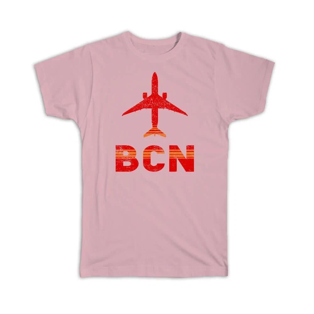 Gift T-Shirt : Spain Aeroport de Barcelona El Prat BCN Travel Airline Pilot S
