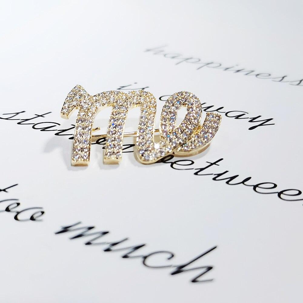 

Blucome 2021, роскошная модная медная брошь, буквенная форма, корсажный костюм, шарф, булавки для хиджаба для женщин и мужчин