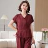 New Chinese Style Short Sleeve Blouse for Middle-Aged Women