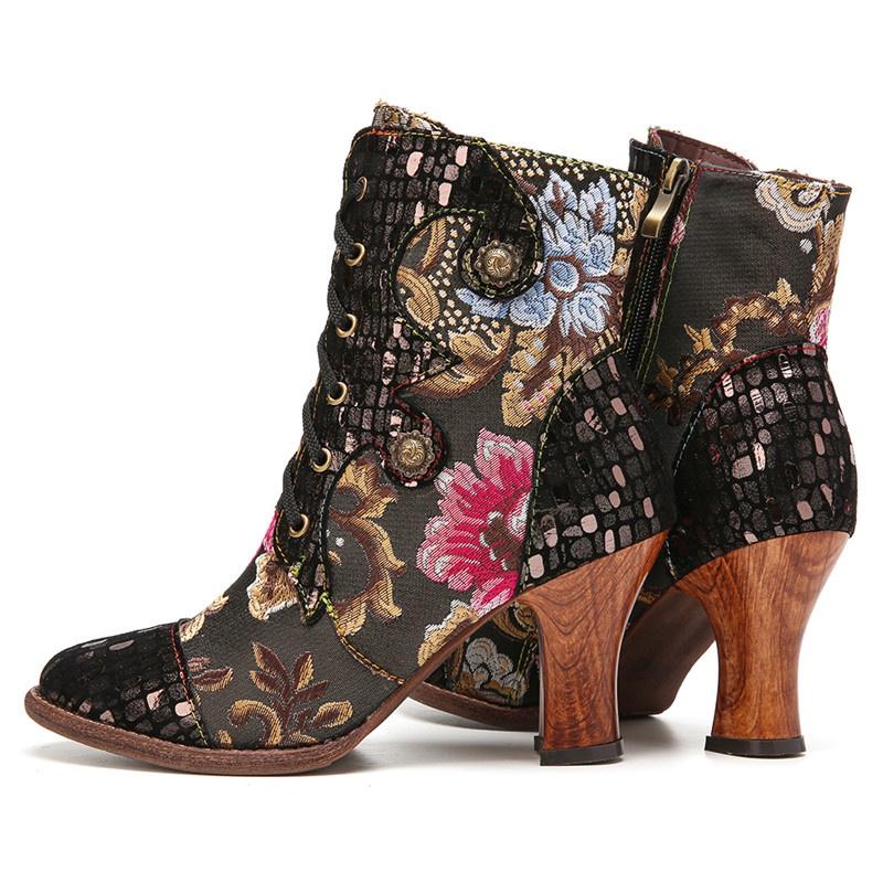 rumor open toe side buckle bootie