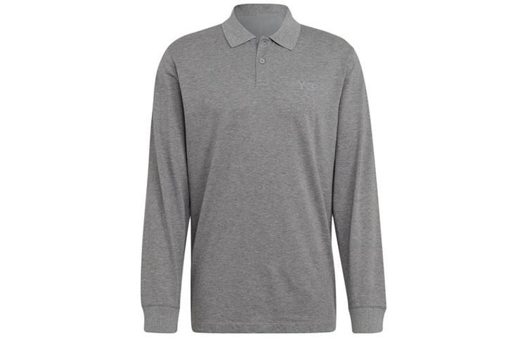 Men's adidas Y-3 Polo Shirts Men's Gray Lapel Moderate