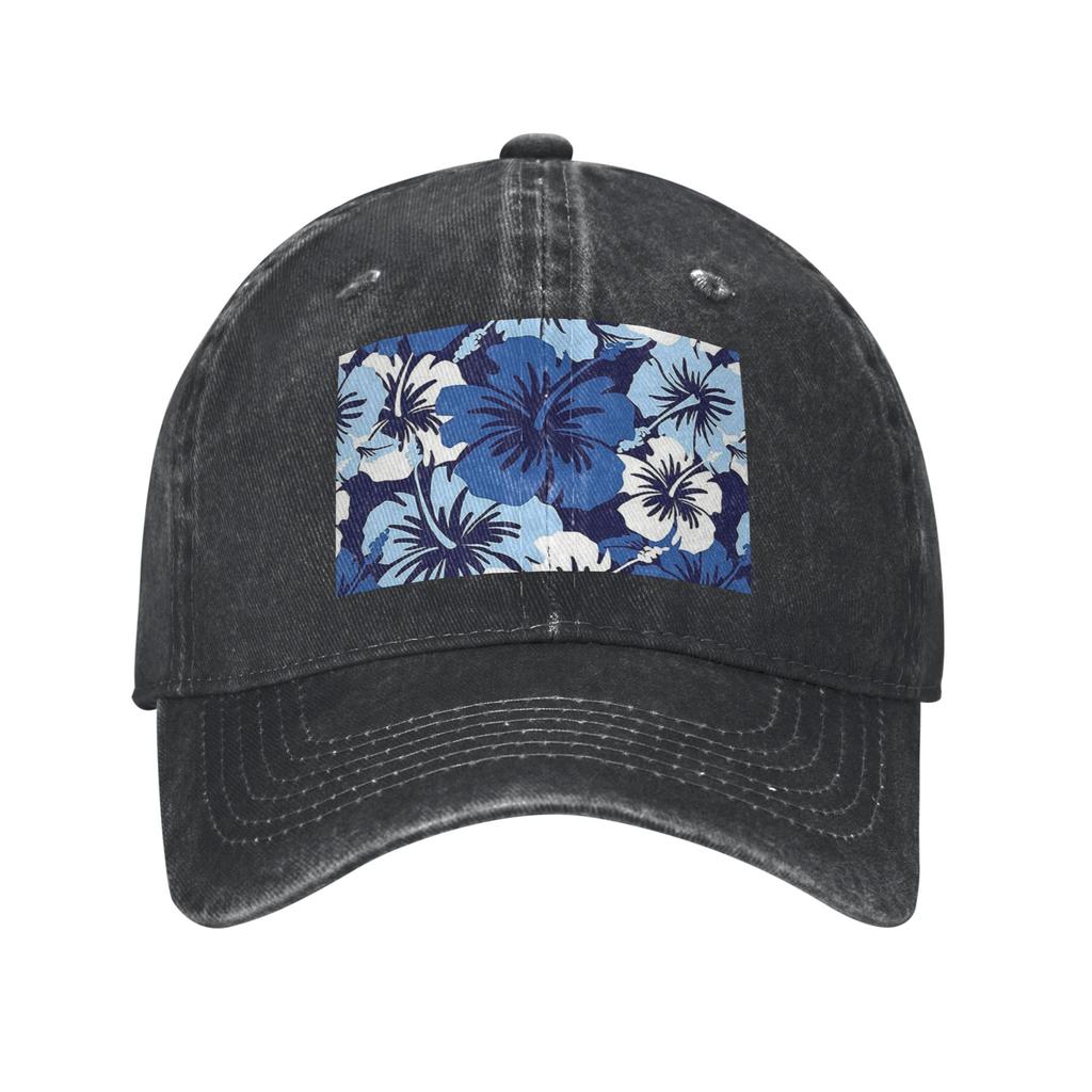Epische Hibiskus Hawaiianisch Floral Aloha Denim Kappe Lässige Baseballkappen Verstellbare Mütze Sommer Unisex Baseballkappen