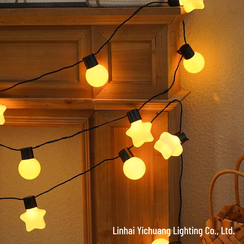 Solar LED String Lights for Outdoor Camping, Wedding Canopy, and Stall Decoration