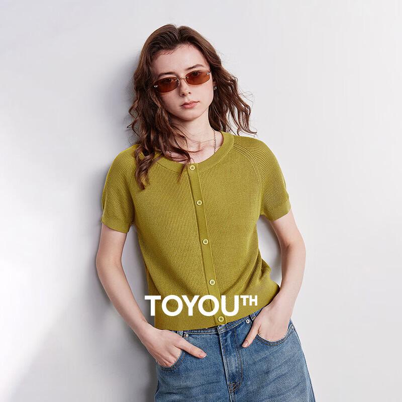 Chuyu Women s Retro Short-Sleeve Knit Top L