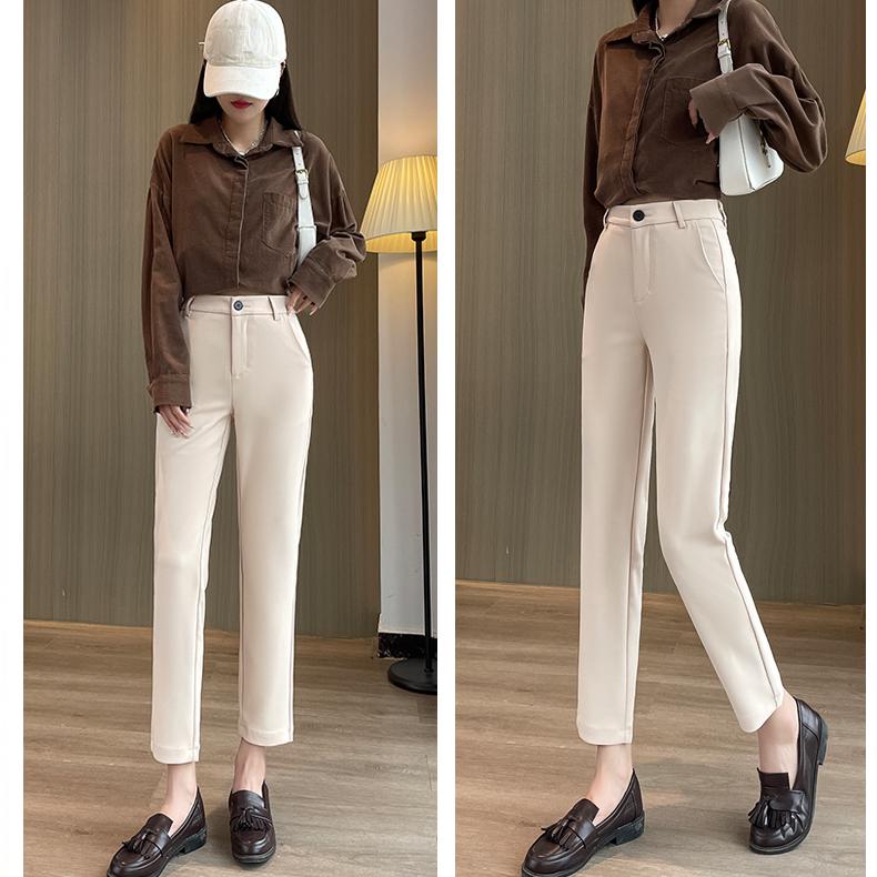 

Профессиональные черные летние женские прямые брюки 4XL бежевый