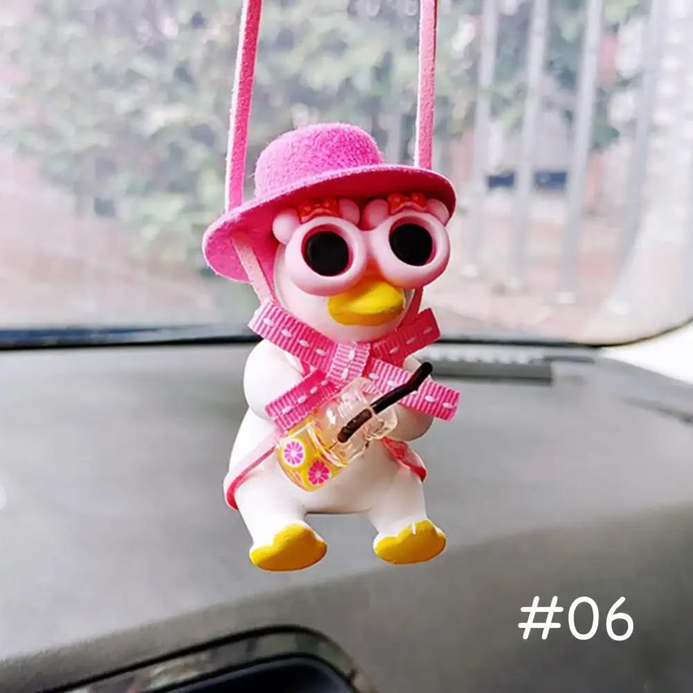 Auto-Anhänger, niedliche Anime-kleine Ente, Schaukel, Auto-Rückspiegel, hängende Ornamente, Innendekoration, Zubehör für Mädchen, Geschenke