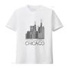 CHICAGO Classic Damen T-Shirt Weiß vintage Gewaschen Dehnbares Oberteil Für den Alltag Bequeme Designerkleidung Weiche Mode