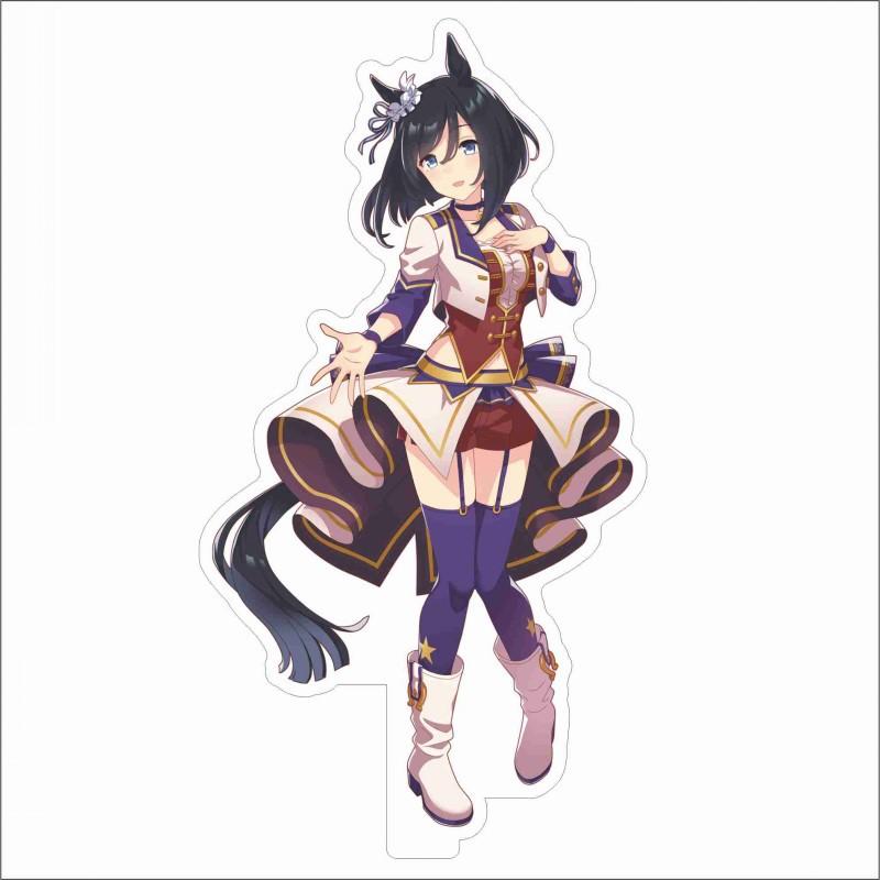 Japan Beautiful Derbil 15 Cm Cartoon Characters Acrylic Double-sided Stand Model Kawaii Cute Office Decoration Panel Permanent Recording Fans