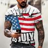 Mode Amerikanische Flagge männer Übergroße 3DT-Shirt Sommer Oansatz Kurzarm Sport Fitness Shirt Lose Atmungsaktive Streetwear Top