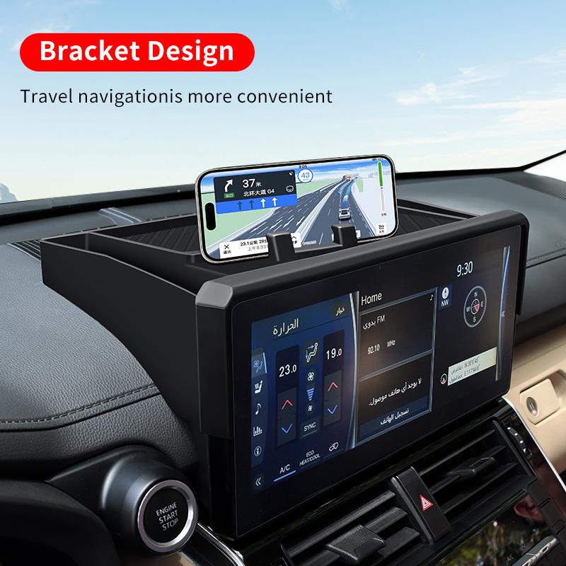 For -2024 Toyota Land Cruiser 300 Multimedia Display Back Storage Protection Sleeve Cover LC300 Interior Upgrade Accessories