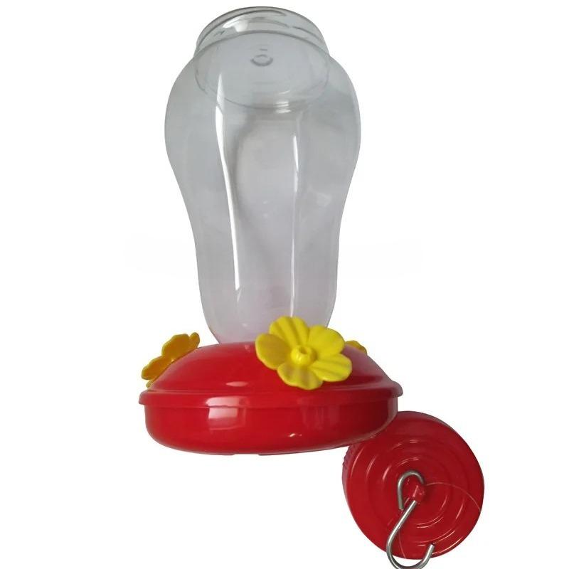 Wide Mouth Hummingbird Feeder Leak-Proof Plastic Nectar Bird Feeder with Flower Ports for Outdoor Garden Patio Yard