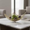 Metal Wire Fruit Bowl Luxury Hollow Basket Table Centerpiece Decorative for
