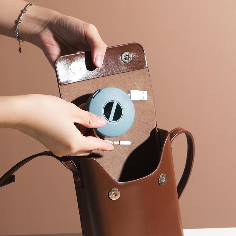 Portable Travel Cable Organizer & Cord Holder with Winding Clips