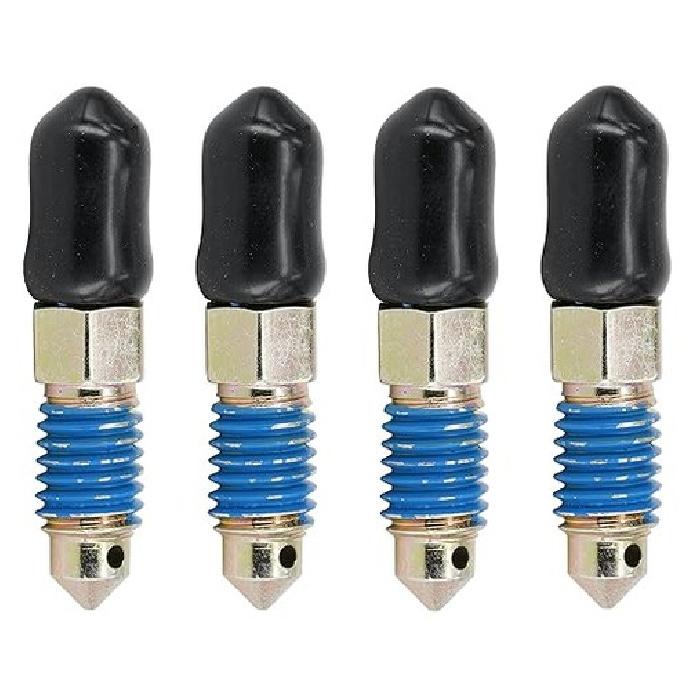 4 PCS Bleeder Valve, Brake Bleeder Screws, Quick Bleeders with Dust Caps M8x1.25
