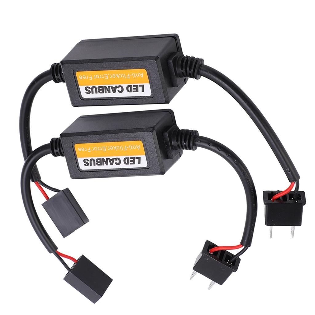 2Pcs LED Decoder AntiFlicker Car Dashboard Error Code Fault Canceller for H7 DC 9V16V