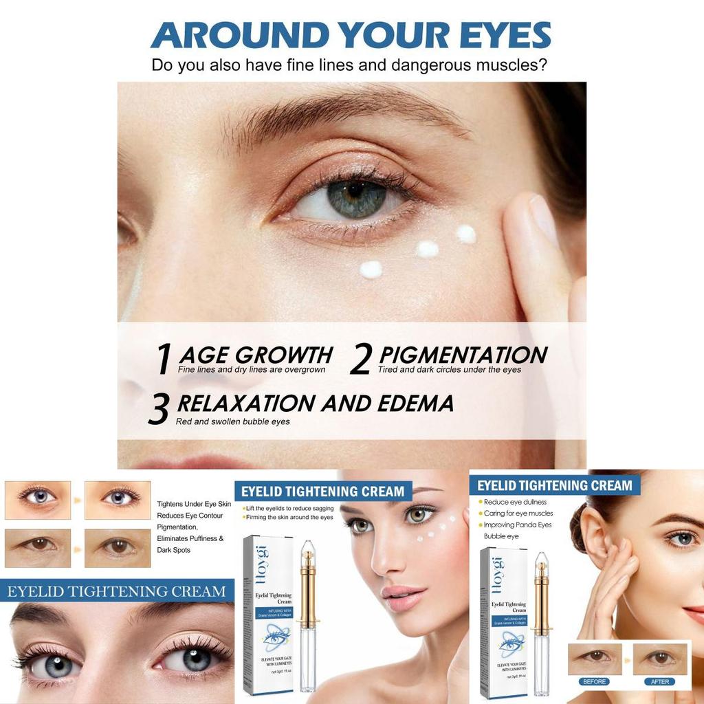 Hoygi Eye Firming Cream For Dark Circles Hydrating Moisturizing Skin Brightening 3g