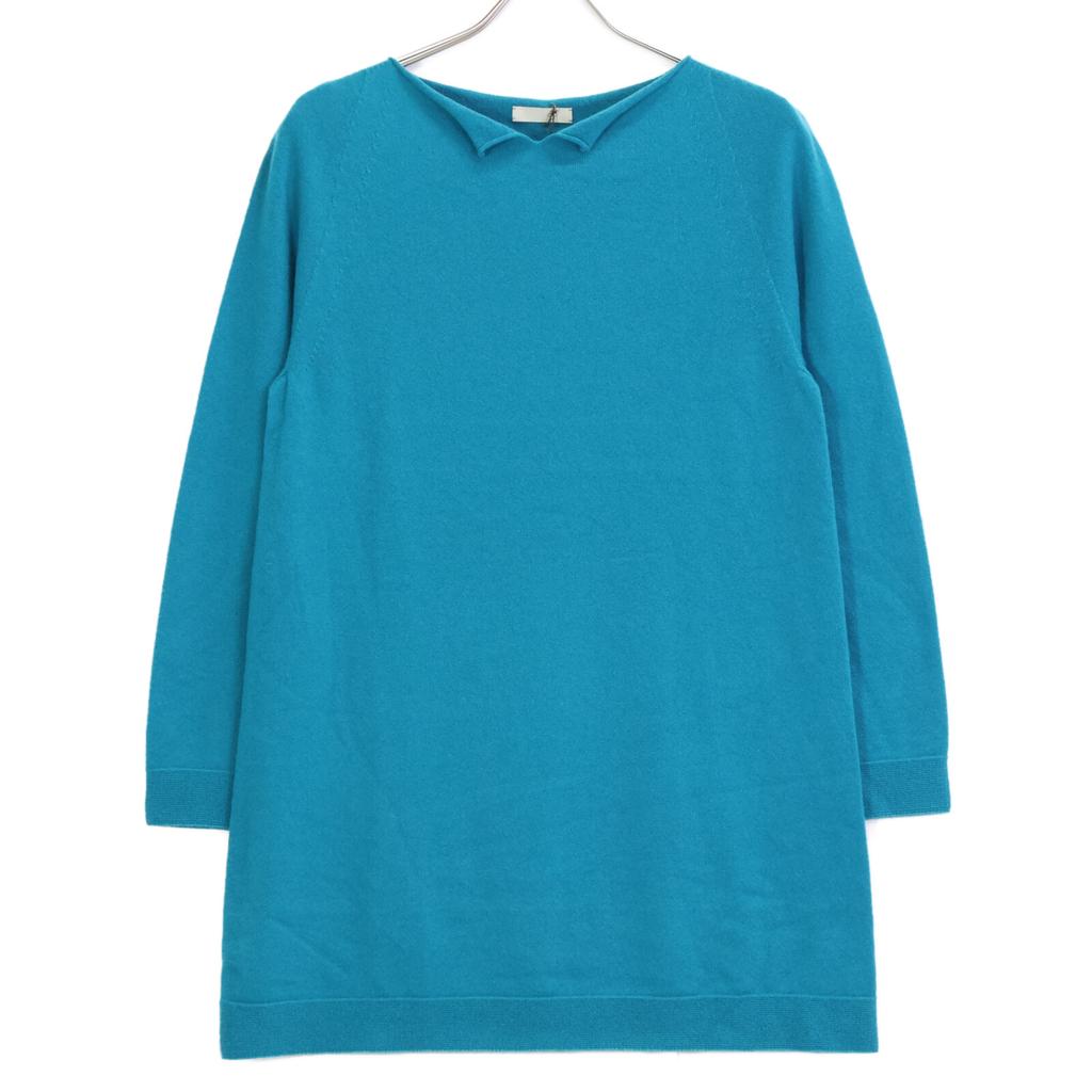 TOYOBOSHI TAMATA 09IT-EF0002 Blue Green Cashmere 100% Knit Sweater tops 2 Blue-GreenUsed