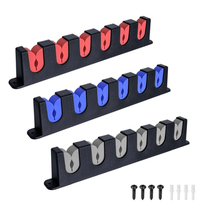 6-Rod Fishing Rod Holders Wall-mounted Vertical Rod Stand Fishing Accessories