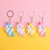 Cartoon Einhorn Schlüsselanhänger Zubehör Tasche Anhänger Niedlich Lustig Rucksack Anhänger Schlüsselring Dekor Geschenke Für Freunde PVC Simulation Einhorn
