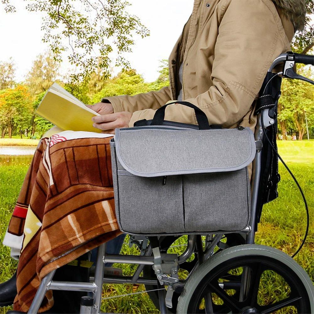 Waterproof Wheelchair Bag Durable Walker Pouch Outdoor Storage Walker Organizer Pouch  For Scooter