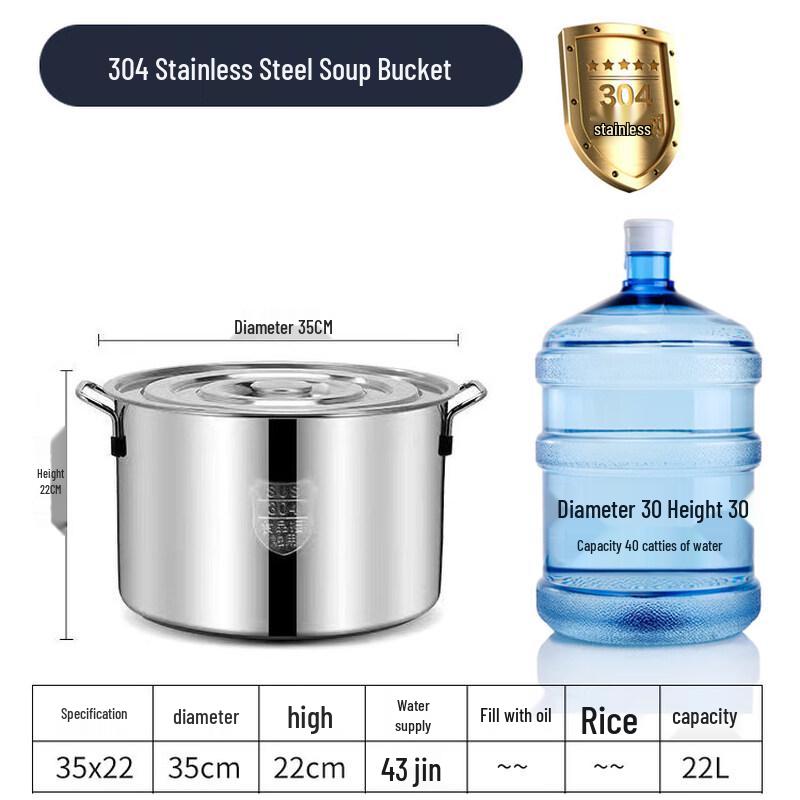 Stainless Steel Soup Pot with Lid