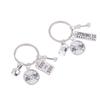 Strength Sports Barbell Dumbbell Pendant Weight Fitness With Words Gym Crossfit Keyring Keychain For Men Gift Coach Souvenir