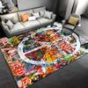 Colorful Graffiti Art Carpet with Text "Imagine" and Bold Design Suitable for use as an anti-slip for living room bedroom sofas