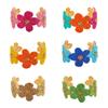 Colorful Woven Flower Bangle Vintage Hand Ring Retro Raffia Grass Bracelet  Gift