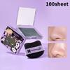 100 Fogli Carta Assorbi Sebo con Custodia e Cipria Assorbente Viso al Carbone di Bambù Per Trucco
