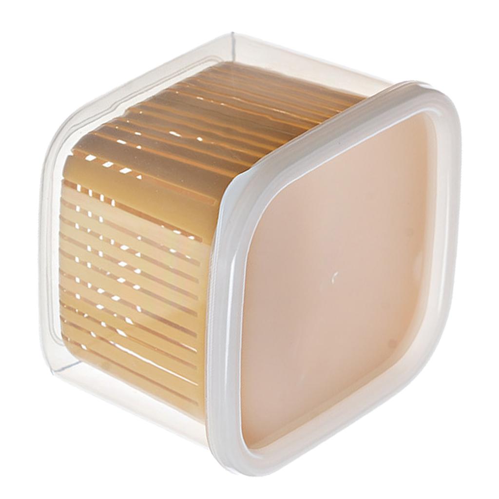 Kitchen Produce Vegetable Fruit Storage Container 2 Compartments Fridge Storage Organizer for Onion