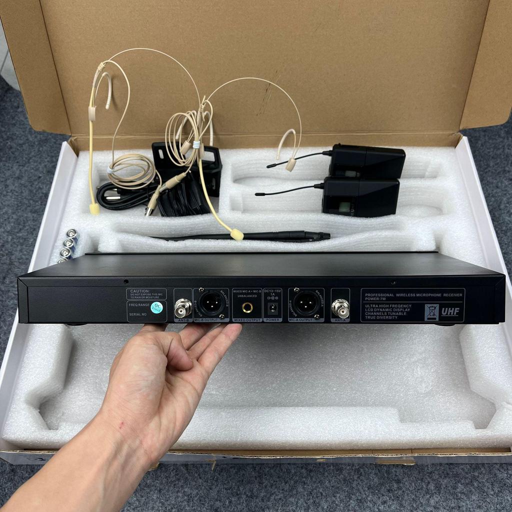 KTV U-band Infrared Dual Wireless Lavalier & Headset Microphone for Stage & Conference Use