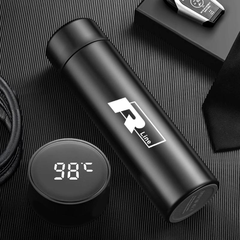 500ML Car Vacuum Cup 304 Stainless Steel Thermos Flask For VW GTI Polo Golf Passat B6 Tiguan Arteon CC Taigo Caddy Jetta Hub Cap