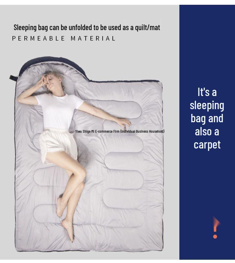 Vier-Jahreszeiten-Schlafsack für Erwachsene: Verdickt für Wärme, perfekt für Camping, Büro oder den Heimgebrauch