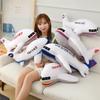 40cm 60cm 80cm Grande Taille Simulation Avion Peluches Jouets Enfants Coussin de Soutien Dorsal pour Dormir Avion en Peluche Doux Décoration Poupées Cadeau