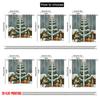 2pcs,2D Plane Printing Curtains Digital Printed Christmas Tree Snow Gifts_b Versatile Polyester Fabric (without Rod) All Seasons