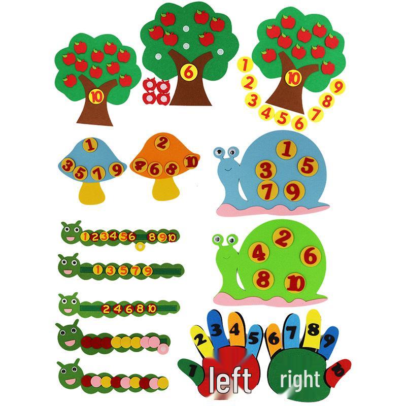 Colț de grădiniță DIY: Materiale Didactice Puzzle Numere din Pâslă