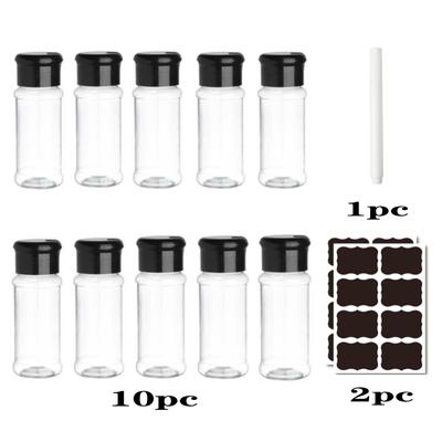 100MLSeasoning Shaker Bottles Plastic Spices Condiment Jar Salt Pepper Boxes for Kitchen Gadget Tool Organizer Storage Container